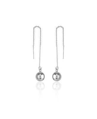 Spero London Bead Sphere Chained Drop Sterling Silver Earring
