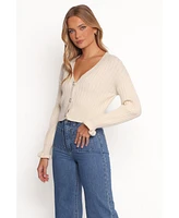 Petal and Pup Women's Zana Ribbed Ruffle Cuff Knit Sweater
