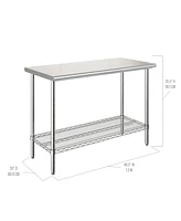 Seville Classics Stainless Steel Top Nsf-Certified Worktable