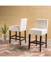 Elegant and Sharp Counter Stools with Soft Fabric or Bonded Leather