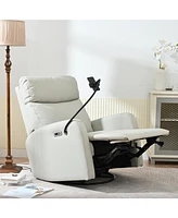 270° Power Swivel Recliner with Usb Ports for Nursery & Living Room