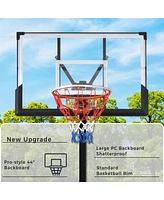 Portable Basketball Hoop System ,8-10ft Height Adjustable for Youth Adults Led Basketball Hoop Lights