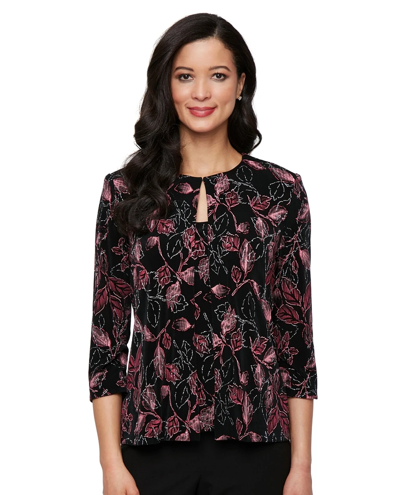 Alex Evenings Petite 2-Pc. 3/4-Sleeve Jacket & Top Set