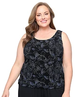 Alex Evenings Plus 2-Pc. 3/4-Sleeve Jacket & Top Set