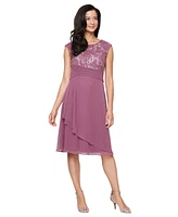 Alex Evenings Women's Stretch Tulle A-Line Dress