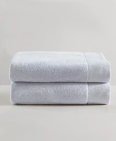 Calvin Klein Entwine Solid Cotton Terry 2-Pc. Bath Towel Set, 64" X 34"