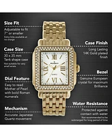 Peugeot Women's Gold Tank Bracelet Watch with Panther Link Gold-Tone Bracelet Strap