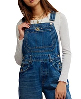 Free People Women's Deep Trance Cotton Cropped Overalls