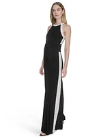Vince Camuto Women's Halter Twist-Front Wide-Leg Jumpsuit