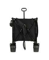 Heavy Duty Collapsible Wagon with Canopy & Big Wheels