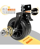 Foldable Garden Cart - 480lbs, Heavy-Duty Wheels, Black