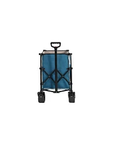 Collapsible Beach Wagon with Big Wheels - Blue