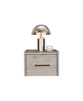 Modern One-Drawer Faux Wood Floating Nightstand – Space-Saving Design