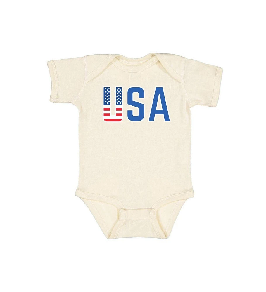 Sweet Wink Baby Boys Usa Flag Short Sleeve Bodysuit