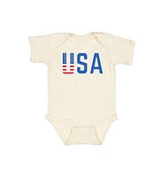 Sweet Wink Baby Boys Usa Flag Short Sleeve Bodysuit