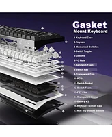 Yunzii AL65 Wireless Mechanical Keyboard, Full Aluminum Cnc,Support Qmk/Via Software Gasket Structure,60% Hot Swappable with Rgb Backlit Bt/2.4G/Usb-c