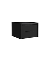 Floating Nightstand with One Drawer Faux Wood – Space-Saving Storage Solution