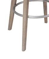 Madison Park 20" Wood Pearce Wide Counter Stool with Swivel Seat