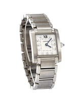 Pre-Owned Cartier Tank Francaise Quartz Watch in Stainless Steel with Diamond Markers 25mm
