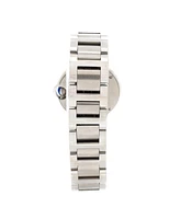 Pre-Owned Cartier Ballon Bleu de Cartier Quartz Watch in Stainless Steel with Diamond Bezel 28mm