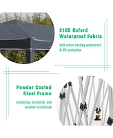 10x20 Pop Up Canopy Tent w/ Sidewalls - Gray