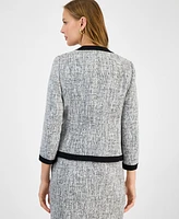 Kasper Women's Tweed Framed Jacket, Regular & Petite