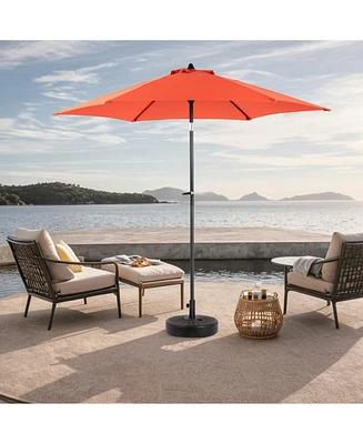 9FT Outdoor Patio Umbrella - Tilt & Crank - Orange