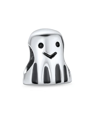 Bling Jewelry Spooky Halloween Ghost Charm Bead Sterling Silver for European Bracelet