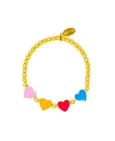 Zomi Gems Girls Rainbow Hearts Stretchy Bead Bracelets