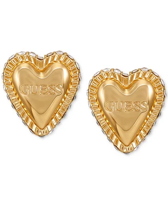Guess Gold-Tone Stud Heart Earrings