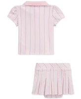 Polo Ralph Lauren Baby Girls Cotton Shirt & Skort Set