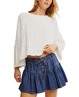 Free People Women's Roselle Denim Mini Skirt