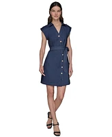 Karl Lagerfeld Paris Women's Denim Millennium Shirtdress