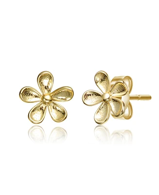 14K Gold Plated Flower Earrings