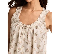 Lucky Brand Women's Floral Print Button-Front Sleeveless Top