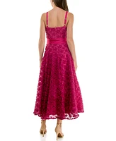 Taylor Women's Chiffon Ribbon Sweetheart A-Line Dress