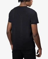 heads or tails Men's Blue Skull Rhinestone Crew T-Shirt
