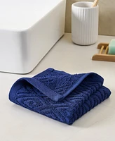 John Robshaw Maze Solid Texture Cotton Washcloth, 12" x