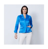 Etcetera Women's Tailored Metallic Cotton Jacket Crete