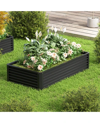 Galvanized Raised Garden Bed - 6x3x1.5ft, 36" Tall