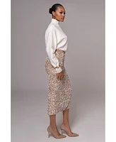 Jluxlabel Women's Sequin Midi Skirt