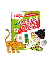 Haba Logic Case Extension Set: Dangerous Animals Ages 7+ Travel Games, Learning Toys, Flash Cards for Kids, Brain Teaser Puzzle Games