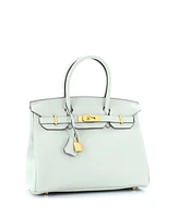 Pre-Owned Hermes Birkin 30 Handbag Grey Togo with Gold Hardware