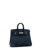 Pre-Owned Hermes Birkin 25 Handbag Tricolor Epsom with Palladium Hardware
