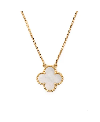 Pre-Owned Van Cleef & Arpels Vintage Alhambra Pendant Necklace 18K Gold and Mother of Pearl