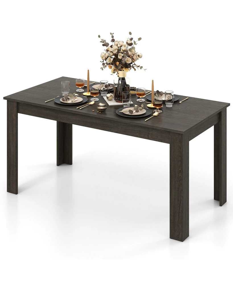 63 Inch Rectangular Modern Dining Kitchen Table