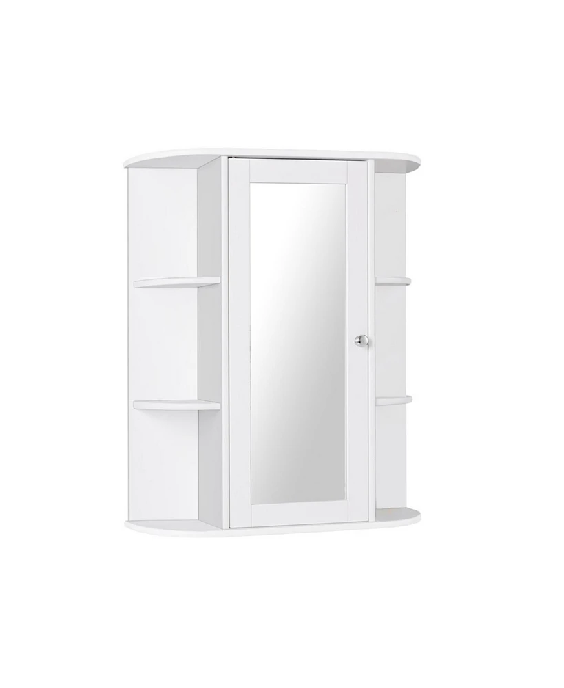 Bathroom Single Door Shelves Wall Mount Cabinet with Mirror