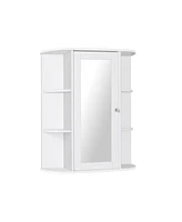 Bathroom Single Door Shelves Wall Mount Cabinet with Mirror