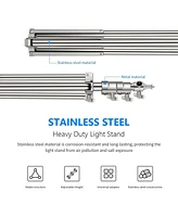 Neewer 79"/2m Stainless Steel Light Stand, Spring Cushioned Heavy Duty Photography Tripod Stand with 1/4” to 3/8” Universal Screw A