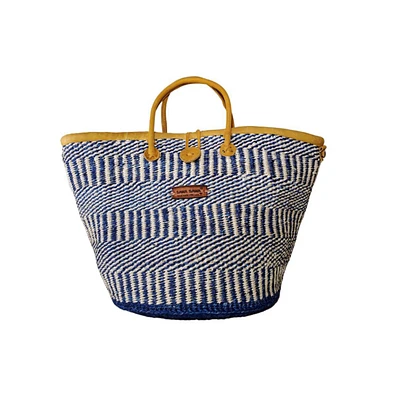 Ripples of Nourishment Handmade Sisal Straw Basket Tote Bag